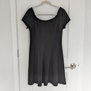 Maurices Black Seamed Ponte Skater Dress